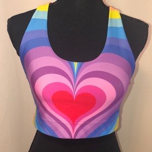 Terez Psychadelic Heart DuoKnit Bra Medium